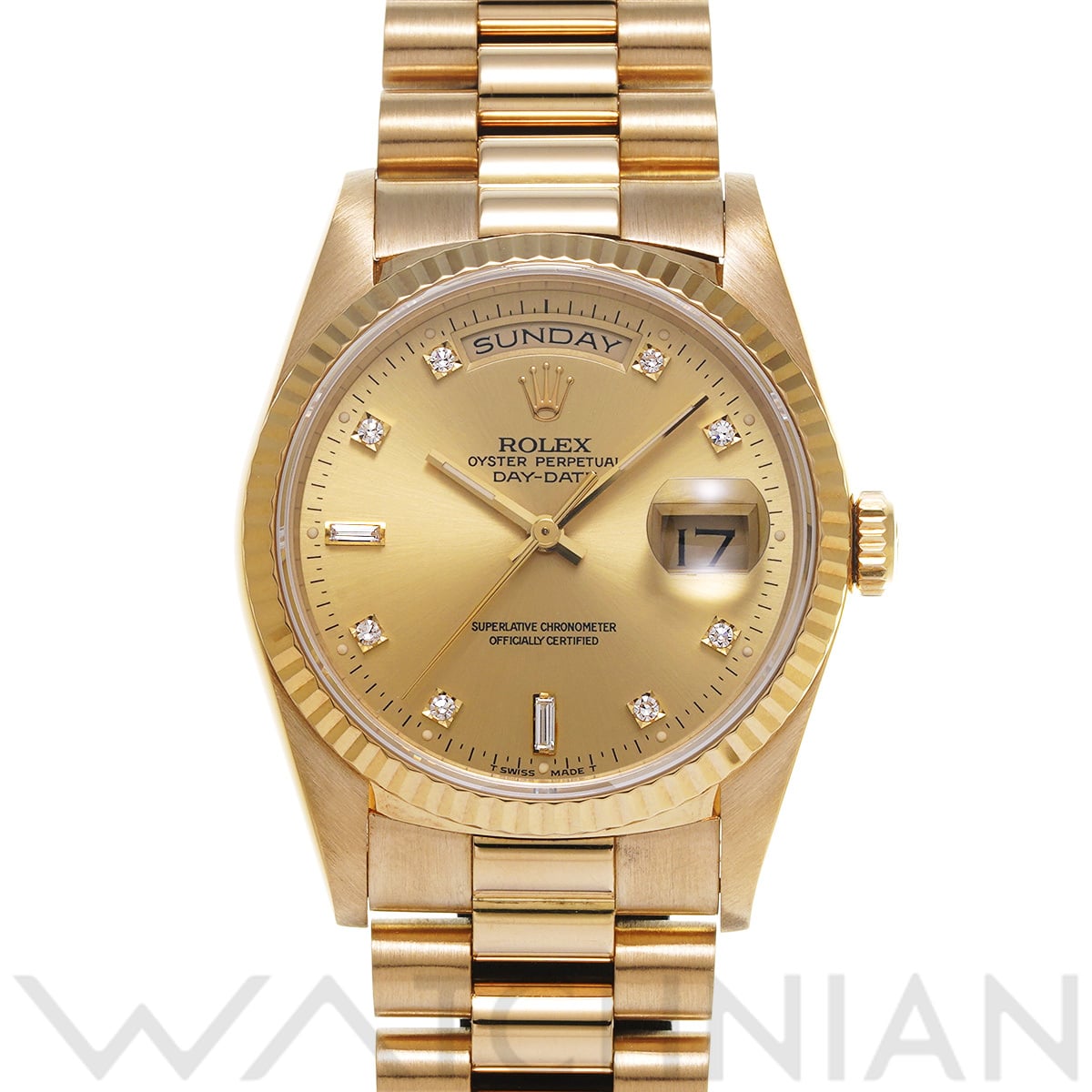 ロレックス デイデイト 18238A シャンパン/ダイヤモンド メンズ 時計 【中古】【wristwatch】