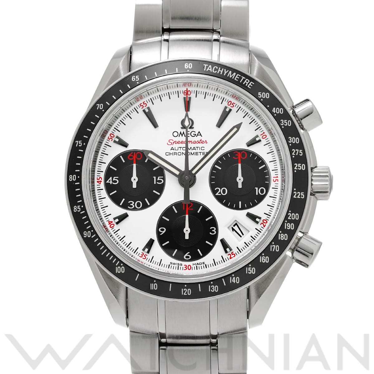 オメガ スピードマスター デイト  323.30.40.40.04.001 ホワイト/ブラック メンズ 時計 【中古】【wristwatch】
