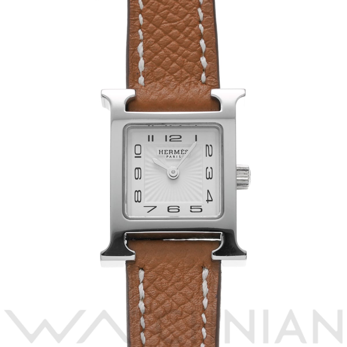 エルメス Hウォッチ ミニ HH1.110 ホワイト レディース 時計 【中古】【wristwatch】