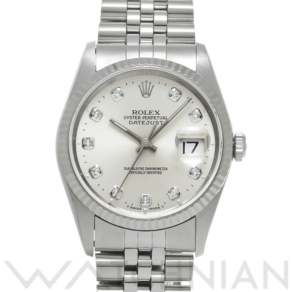 ロレックス デイトジャスト 16234G シルバー/ダイヤモンド メンズ 時計 【中古】【wristwatch】