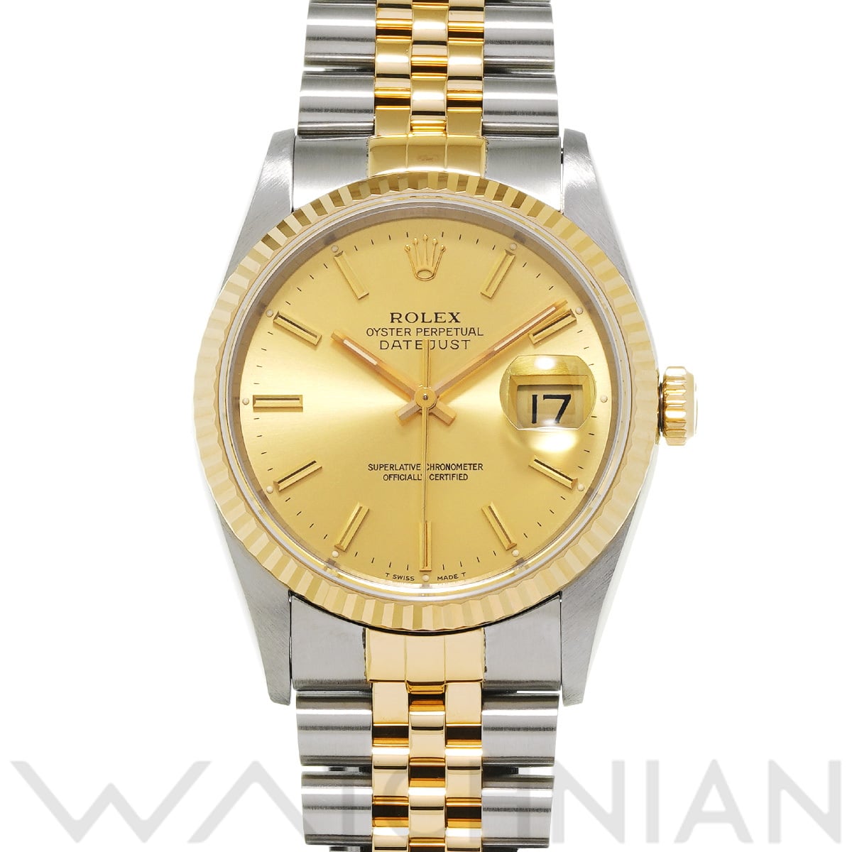 ロレックス デイトジャスト 16233 シャンパン メンズ 時計 【中古】【wristwatch】
