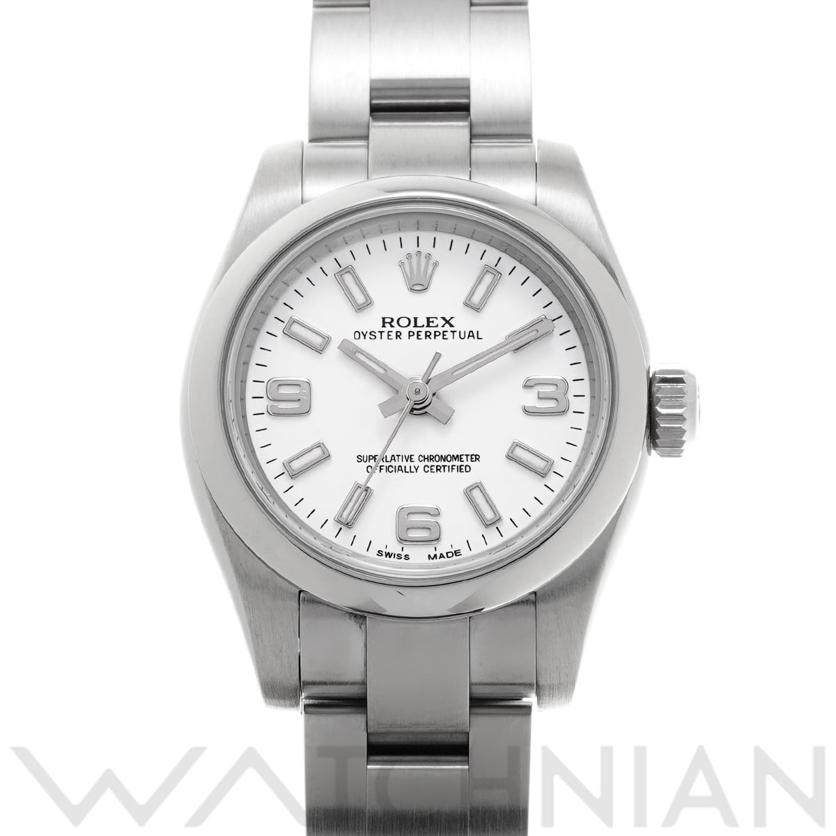 ロレックス オイスターパーペチュアル 26 176200 ホワイト レディース 時計 【中古】【wristwatch】