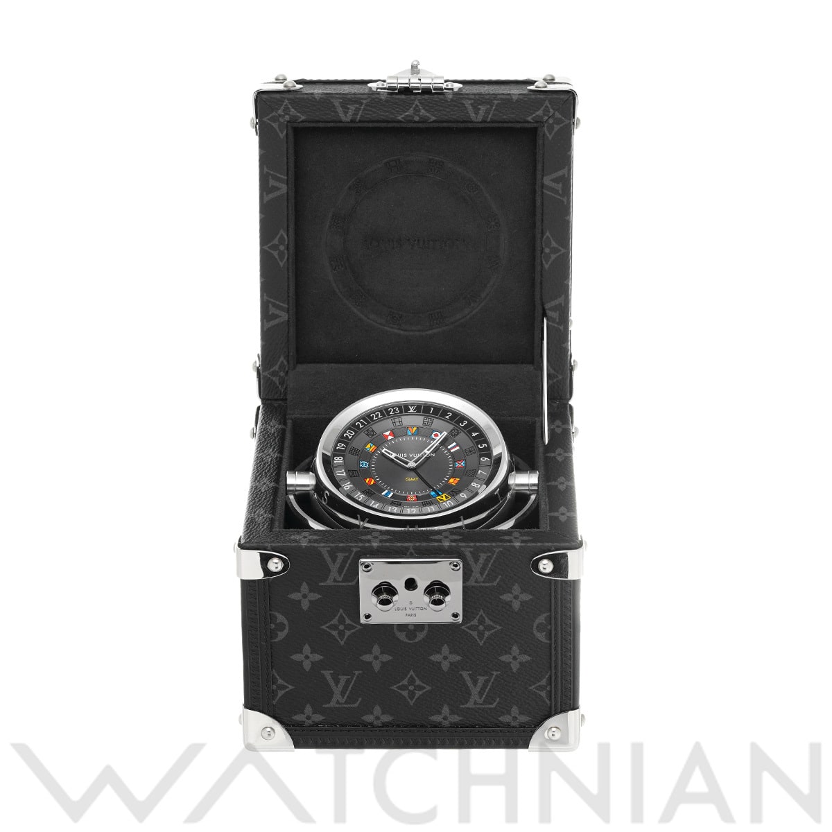 ルイ ヴィトン タンブール デュアル・タイム テーブルクロック トランク Q1Q030 ユニセックス 時計 【中古】【wristwatch】