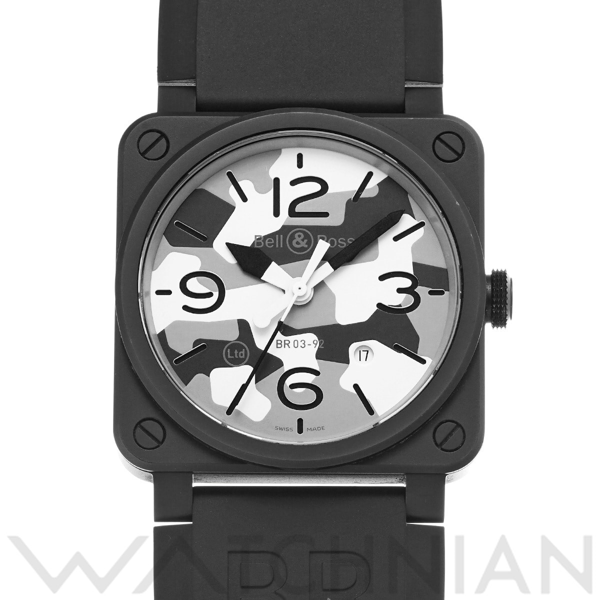 ベル＆ロス BR 03-92 ホワイトカモ BR0392-CG-CE/SCA ホワイトグレーカモフラージュ メンズ 時計 【中古】【wristwatch】