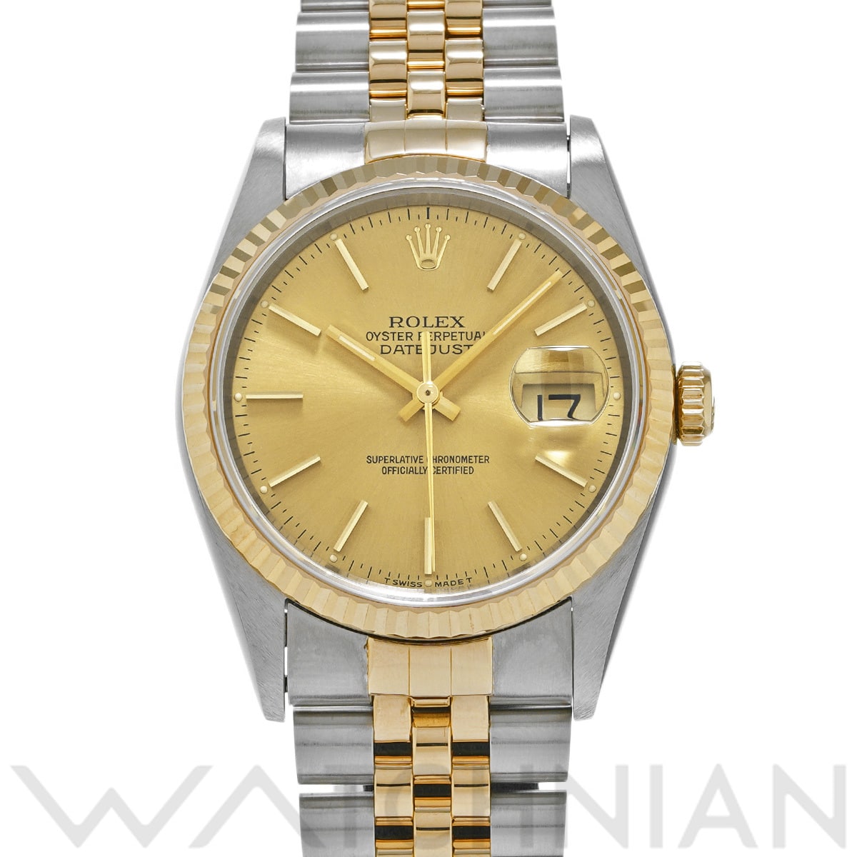 ロレックス デイトジャスト 16233 シャンパン メンズ 時計 【中古】【wristwatch】
