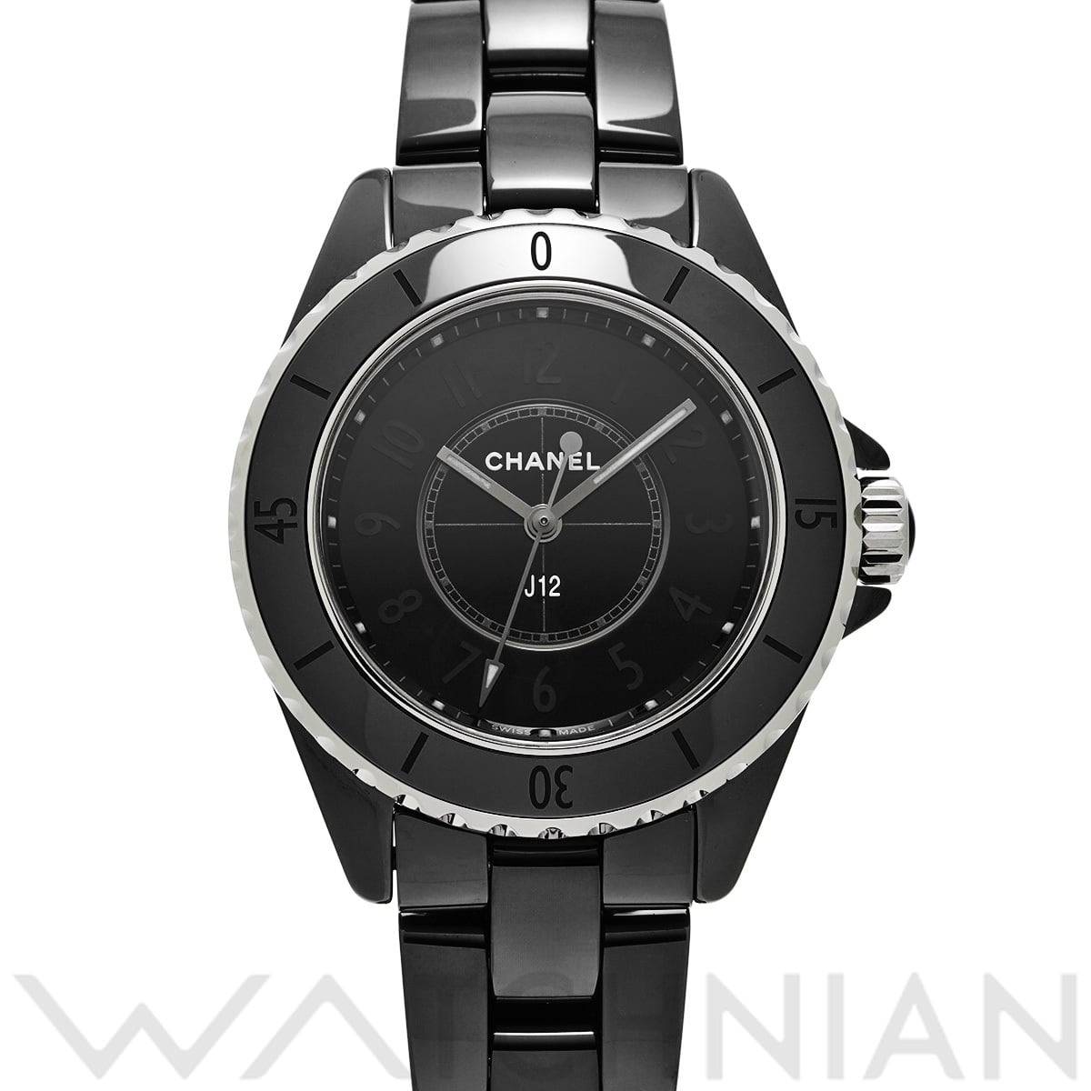 シャネル J12 ファントム H6346 ブラックラッカー レディース 時計 【中古】【wristwatch】