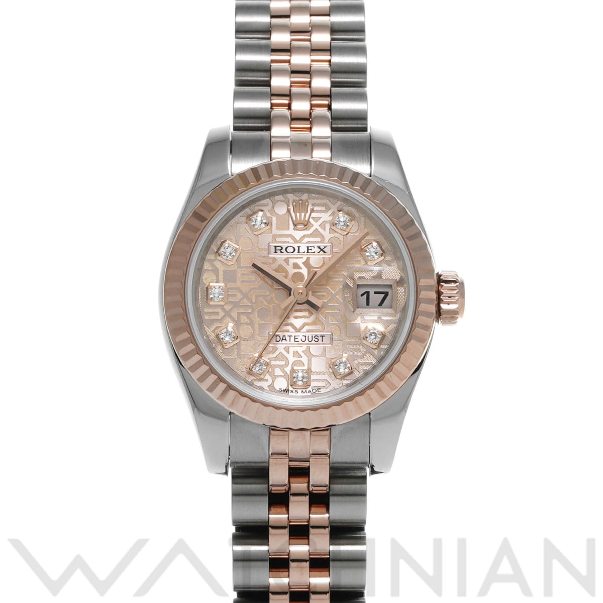 ロレックス デイトジャスト 179171G ピンクコンピュータ/ダイヤモンド レディース 時計 【中古】【wristwatch】