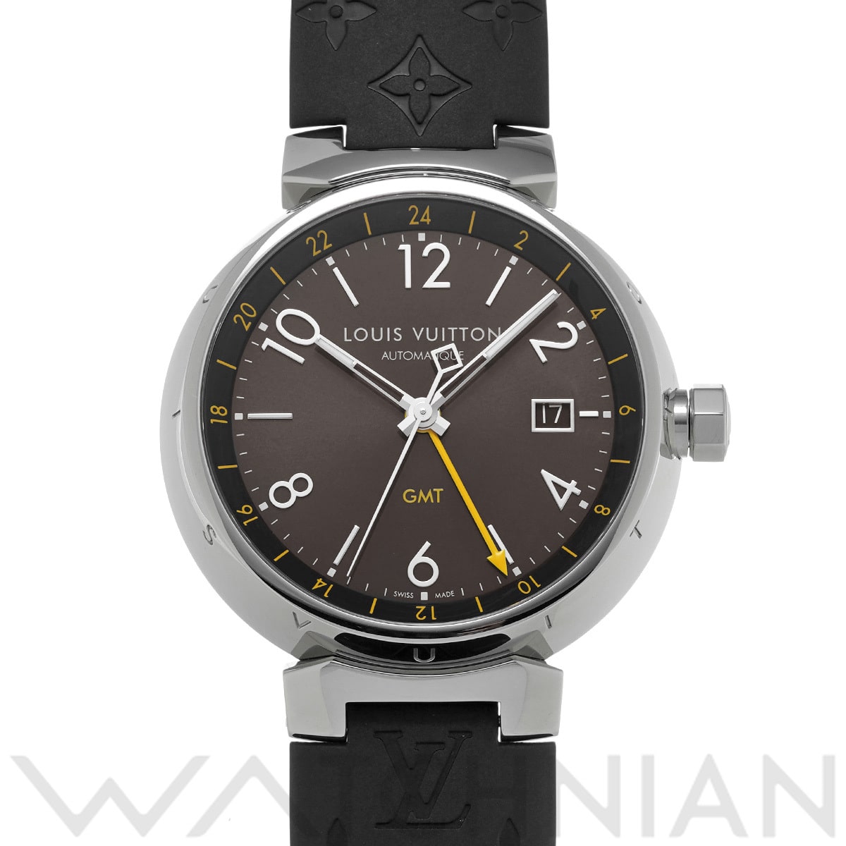 ルイ ヴィトン タンブール GMT Q1155Z ブラウン メンズ 時計 【中古】【wristwatch】