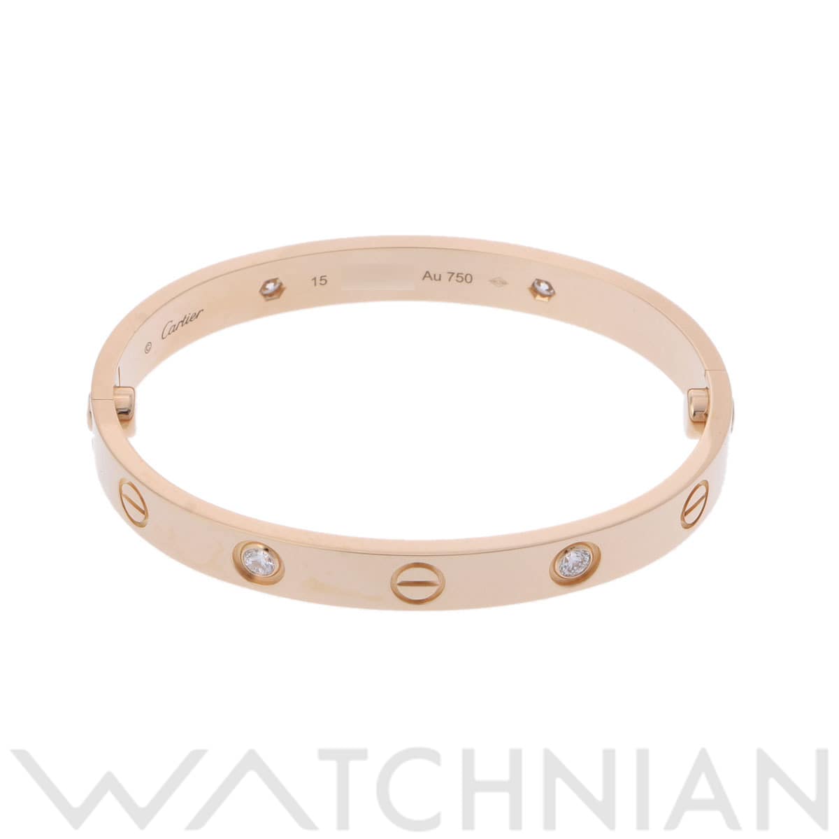 カルティエ ラブブレスレット #15 4PD ゴールド K18イエローゴールド YG レディース ジュエリー 【中古】【jewelry】