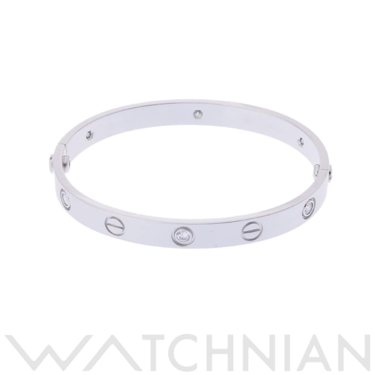 カルティエ ラブブレスレット #16 6PD シルバー K18ホワイトゴールド WG レディース ジュエリー 【中古】【jewelry】