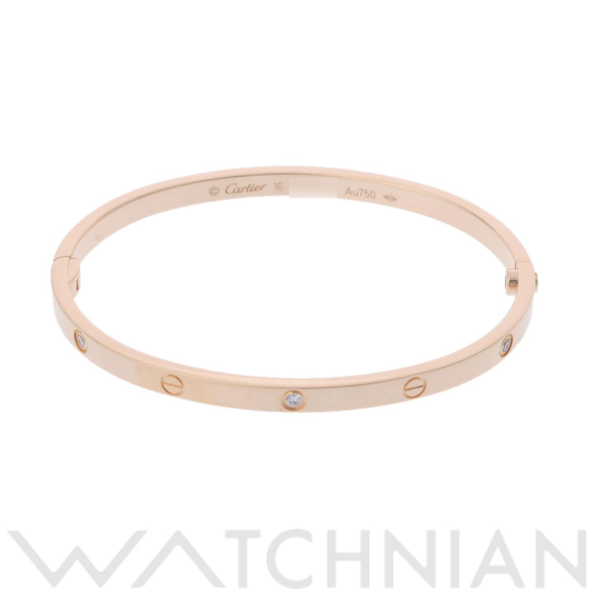 カルティエ ラブブレスレット SM #16 ゴールド CRB6047216 K18イエローゴールド YG レディース ジュエリー 【中古】【jewelry】