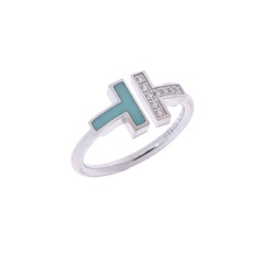 ティファニー Tワイヤー リング シルバー K18ホワイトゴールド WG レディース ジュエリー 【中古】【jewelry】