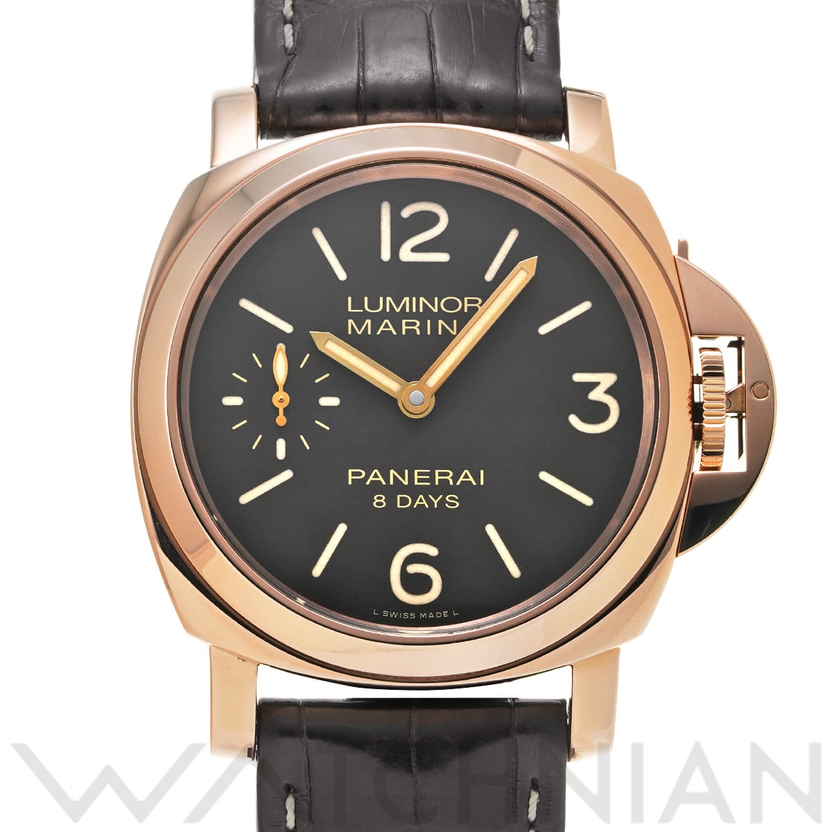 パネライ ルミノール マリーナ 8デイズ オロロッソ PAM00511 ブラウン メンズ 時計 【中古】【wristwatch】
