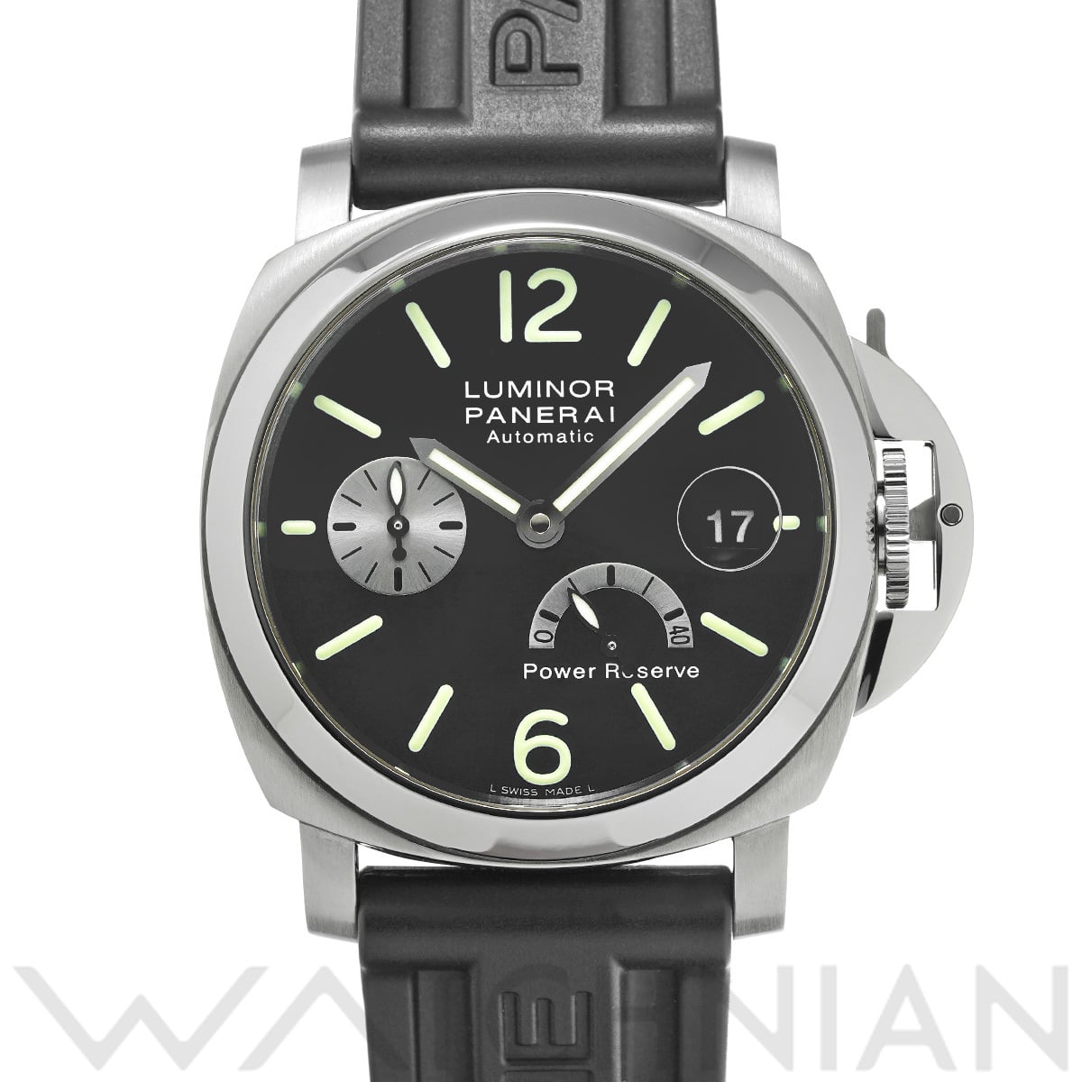 パネライ ルミノール パワーリザーブ PAM00125 ブラック メンズ 時計 【中古】【wristwatch】