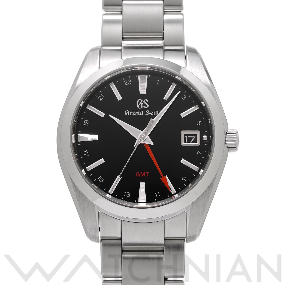 グランドセイコー ヘリテージコレクション クォーツ GMT SBGN013 ブラック メンズ 時計 【中古】【wristwatch】