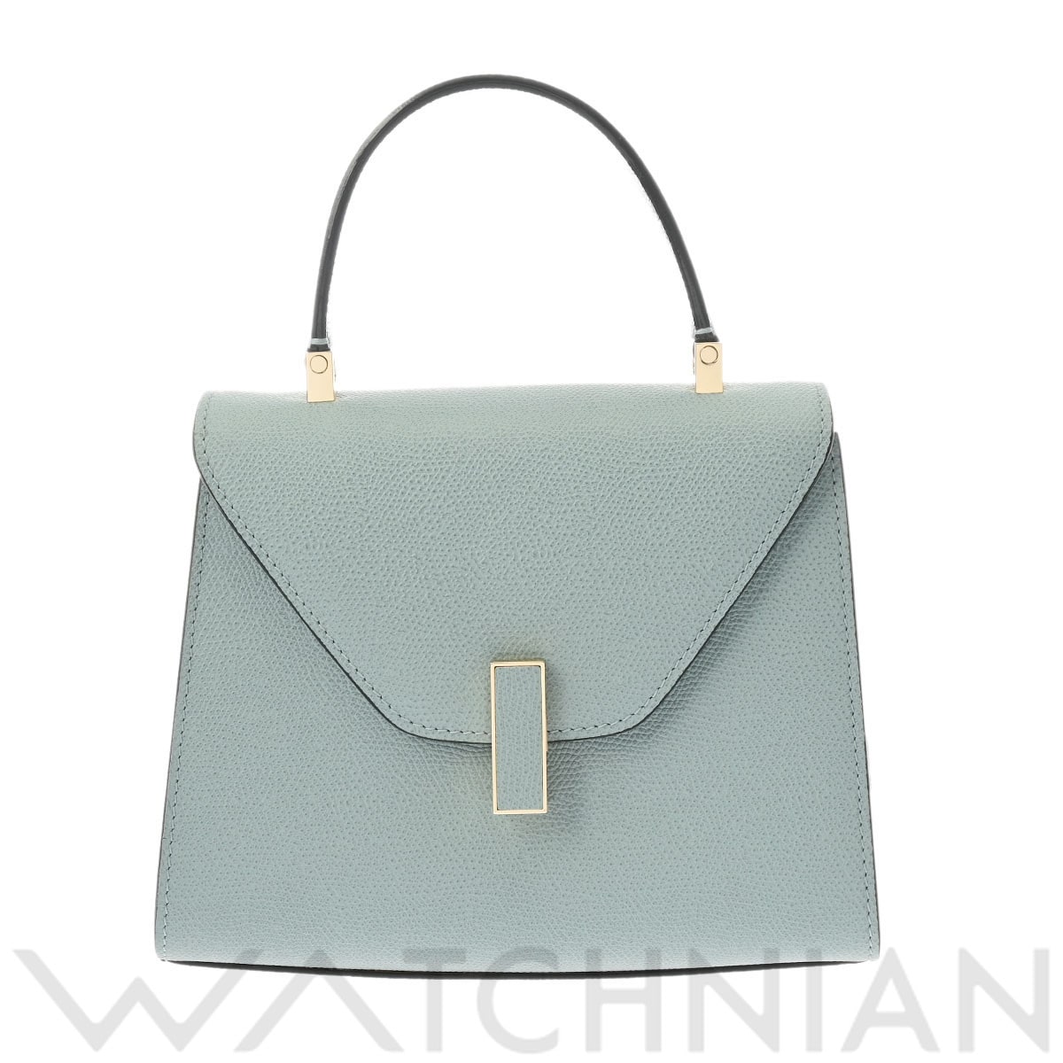 ヴァレクストラ ミニ イジィデ ライトブルー/ゴールド金具 N485698 ソフトカーフ レディース バッグ 【中古】【bag】