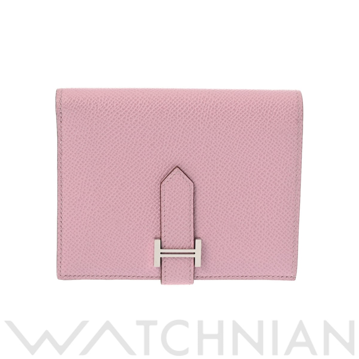 エルメス ベアン コンパクト モーヴシルベストル ヴォーエプソン ユニセックス 財布 【中古】【purse】