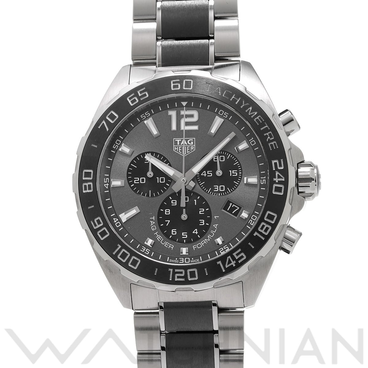 タグ ホイヤー フォーミュラ1 クォーツ クロノグラフ CAZ1011.BA0843 グレー/ブラック メンズ 時計 【中古】【wristwatch】
