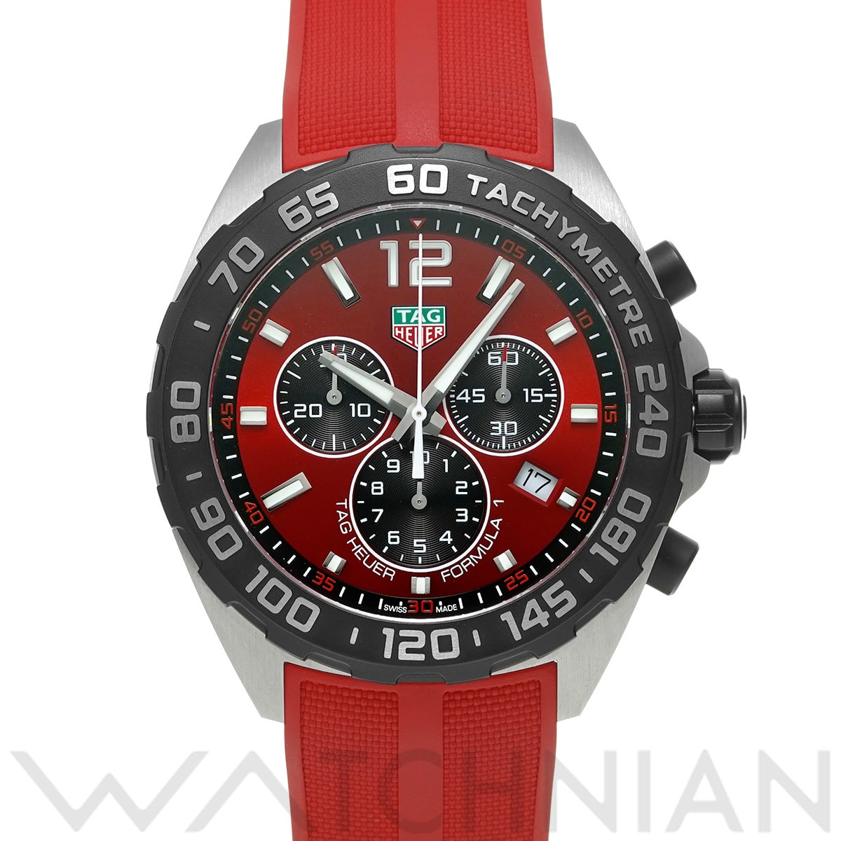 タグ ホイヤー フォーミュラ1 クォーツ クロノグラフ CAZ101AN.FT8055 レッド/ブラック メンズ 時計 【中古】【wristwatch】