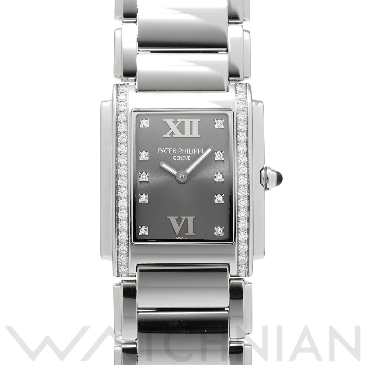 パテック フィリップ トゥエンティ-4 4910/10A-010 グレー/ダイヤモンド レディース 時計 【中古】【wristwatch】