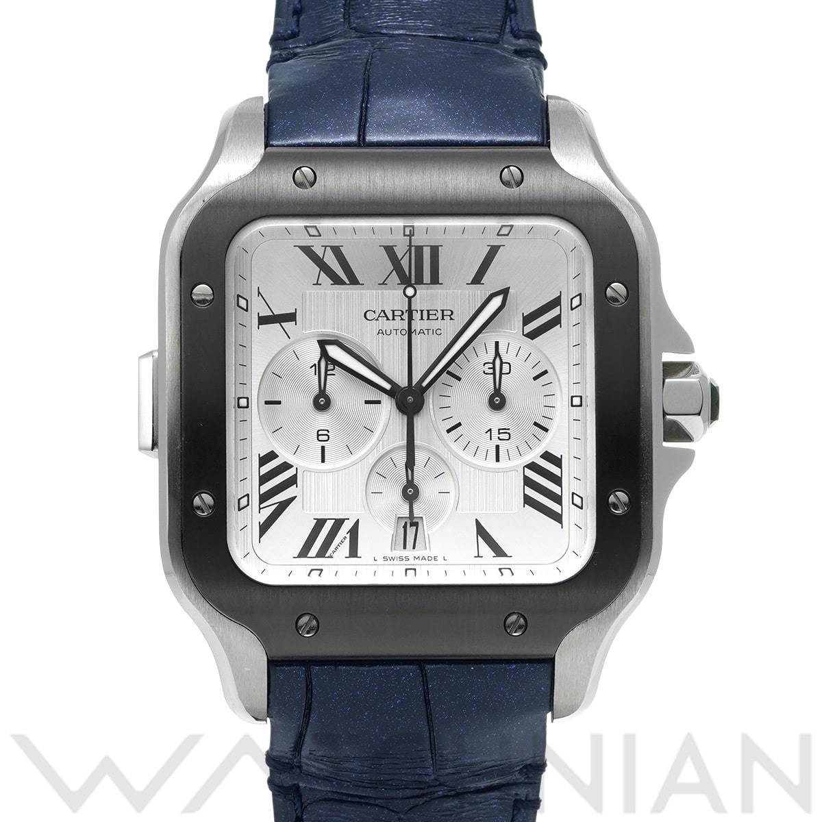 カルティエ サントス ドゥ カルティエ クロノグラフ XL WSSA0017 シルバー メンズ 時計 【中古】【wristwatch】