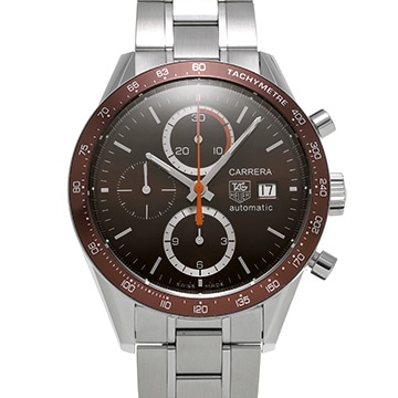 タグ ホイヤー ニューカレラ タキメーター クロノグラフ CV2013.BA0794 ブラウン メンズ 時計 【中古】【wristwatch】