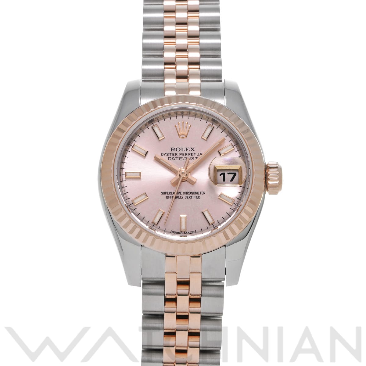 ロレックス デイトジャスト 179171 ピンク レディース 時計 【中古】【wristwatch】