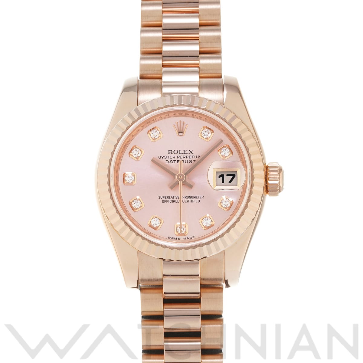 ロレックス デイトジャスト 179175G ピンク/ダイヤモンド レディース 時計 【中古】【wristwatch】