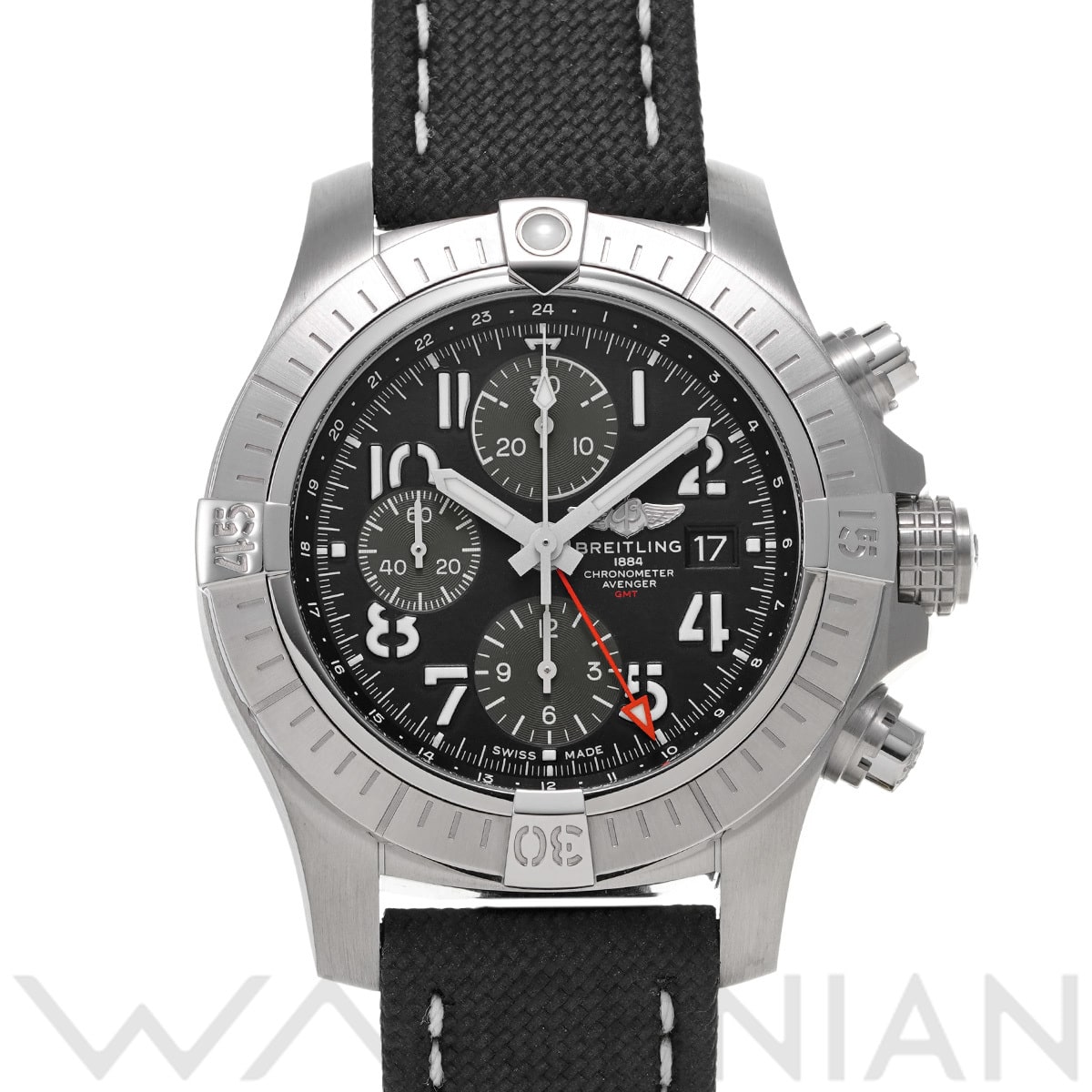 ブライトリング アベンジャー クロノグラフ GMT 45 A24315101B1X2 ブラック/グレー メンズ 時計 【中古】【wristwatch】