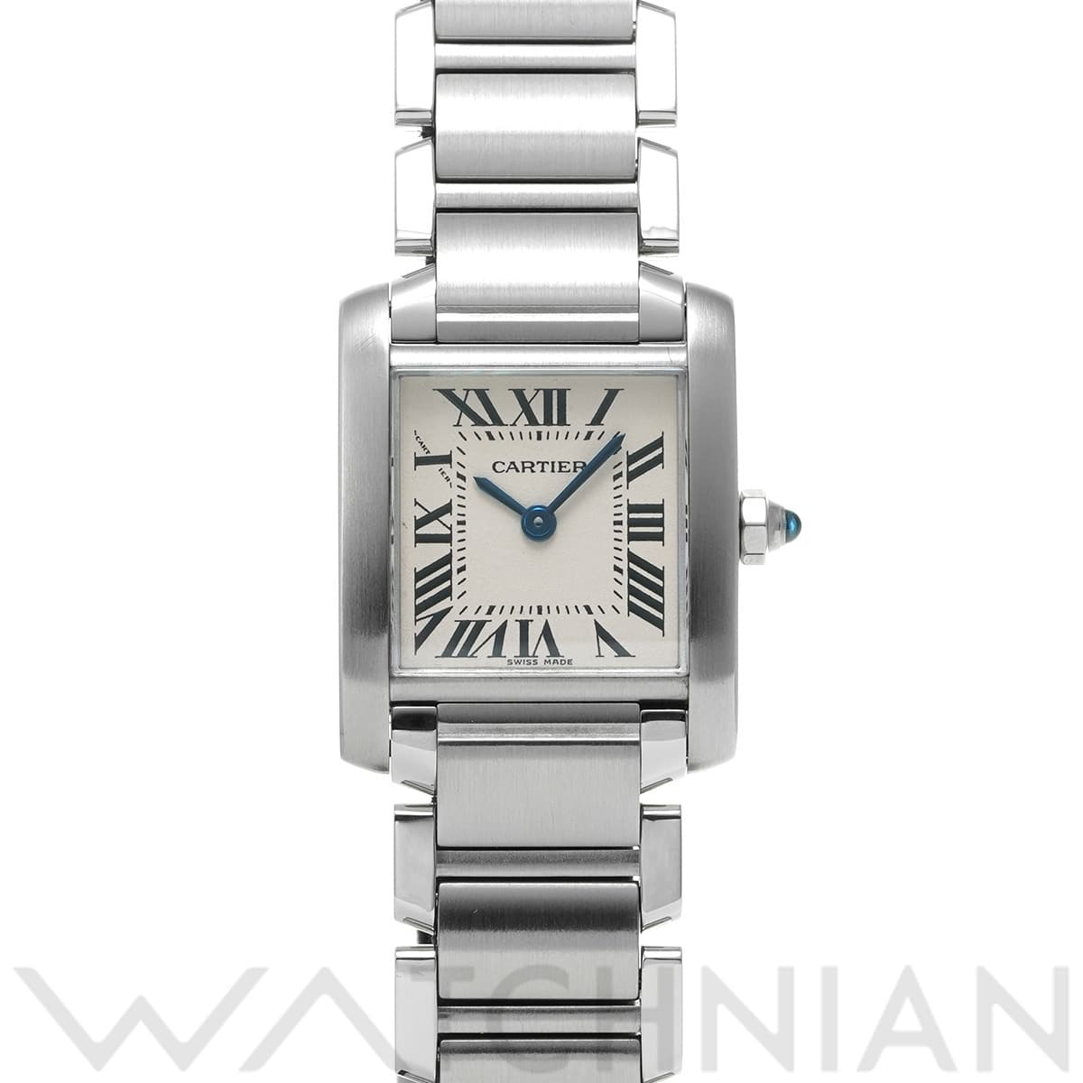 カルティエ タンクフランセーズ SM　 W51008Q3 ホワイト レディース 時計 【中古】【wristwatch】