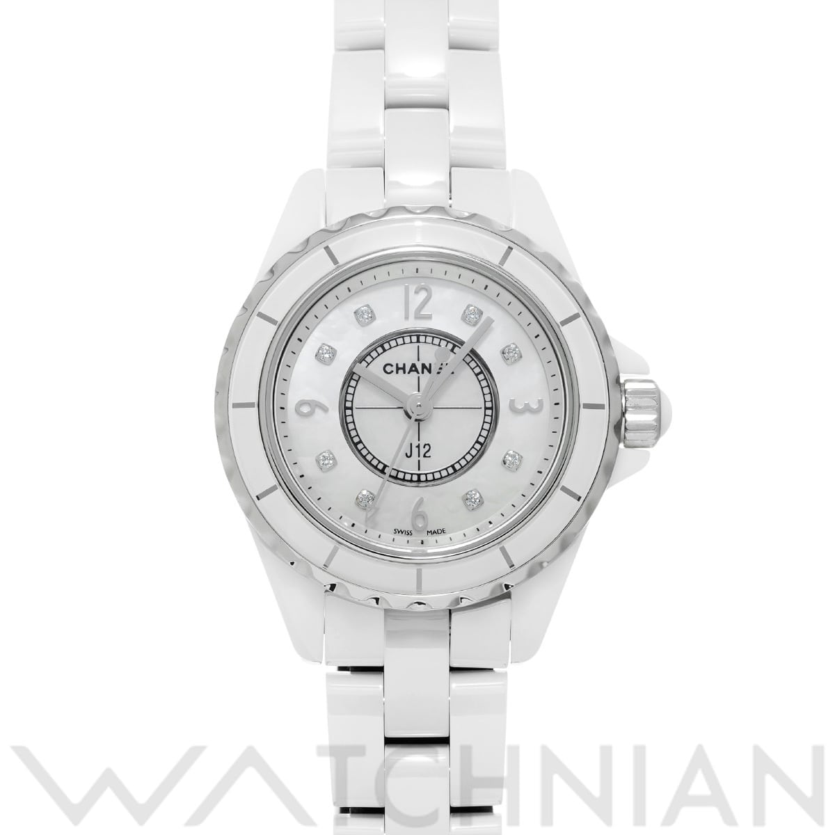 シャネル J12 29MM H2570 ホワイトシェル/ダイヤモンド レディース 時計 【中古】【wristwatch】