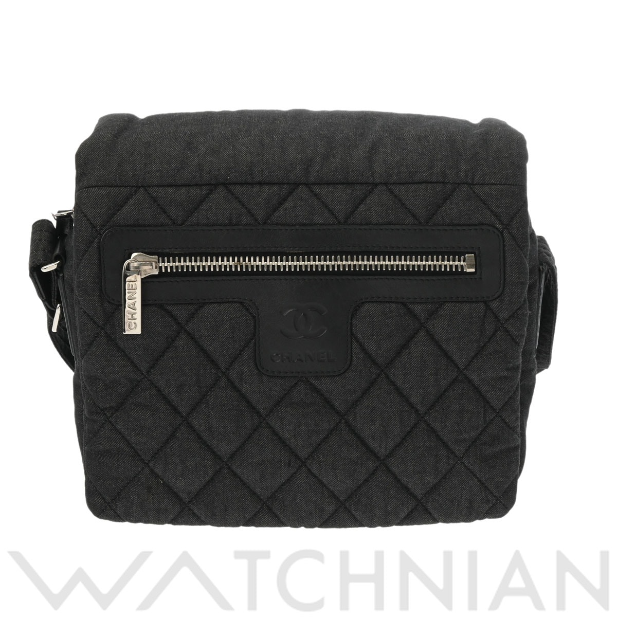シャネル スモールメッセンジャーバッグ コココクーン ブラック A48616 デニム レディース バッグ 【中古】【bag】