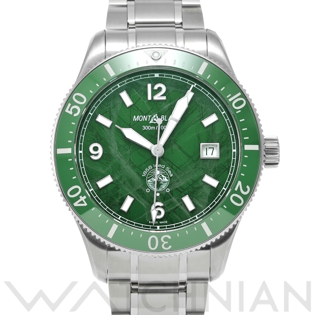 モンブラン 1858 アイスシー オートマティック デイト 129373 グリーン メンズ 時計 【中古】【wristwatch】