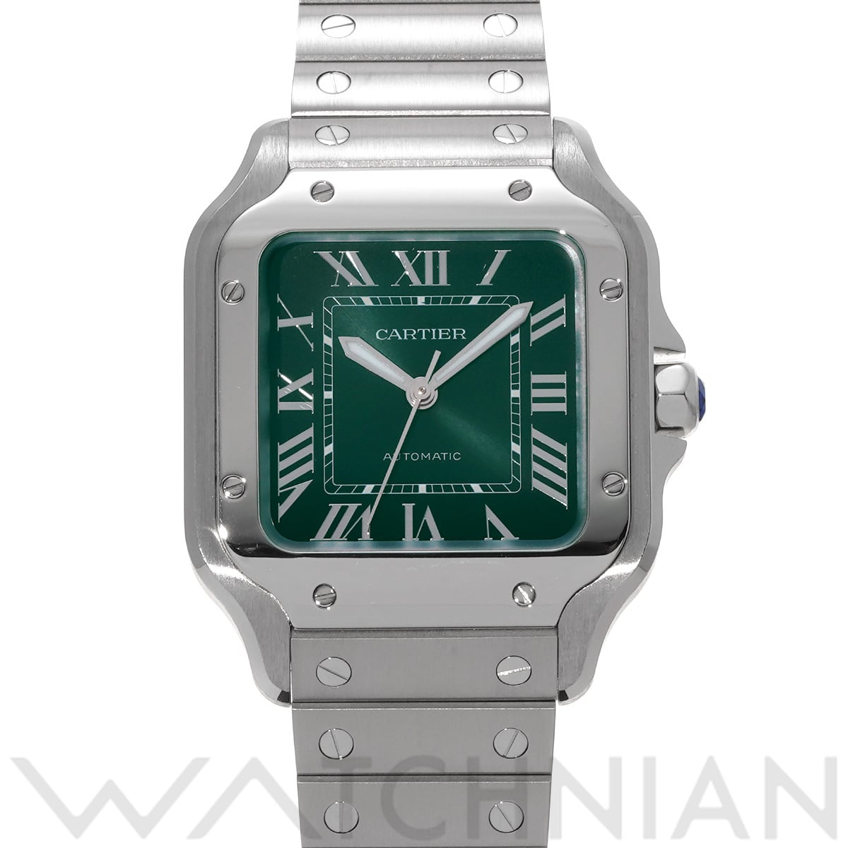 カルティエ サントス ドゥ カルティエ MM WSSA0061 グリーン メンズ 時計 【中古】【wristwatch】
