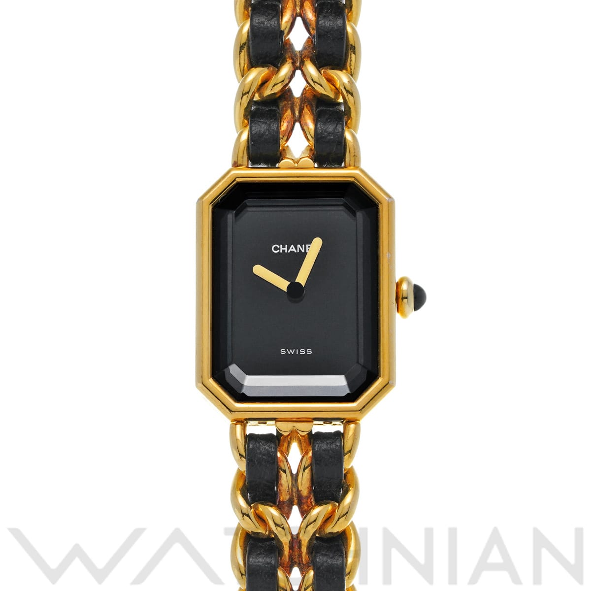 シャネル プルミエール M H0001 ブラック レディース 時計 【中古】【wristwatch】