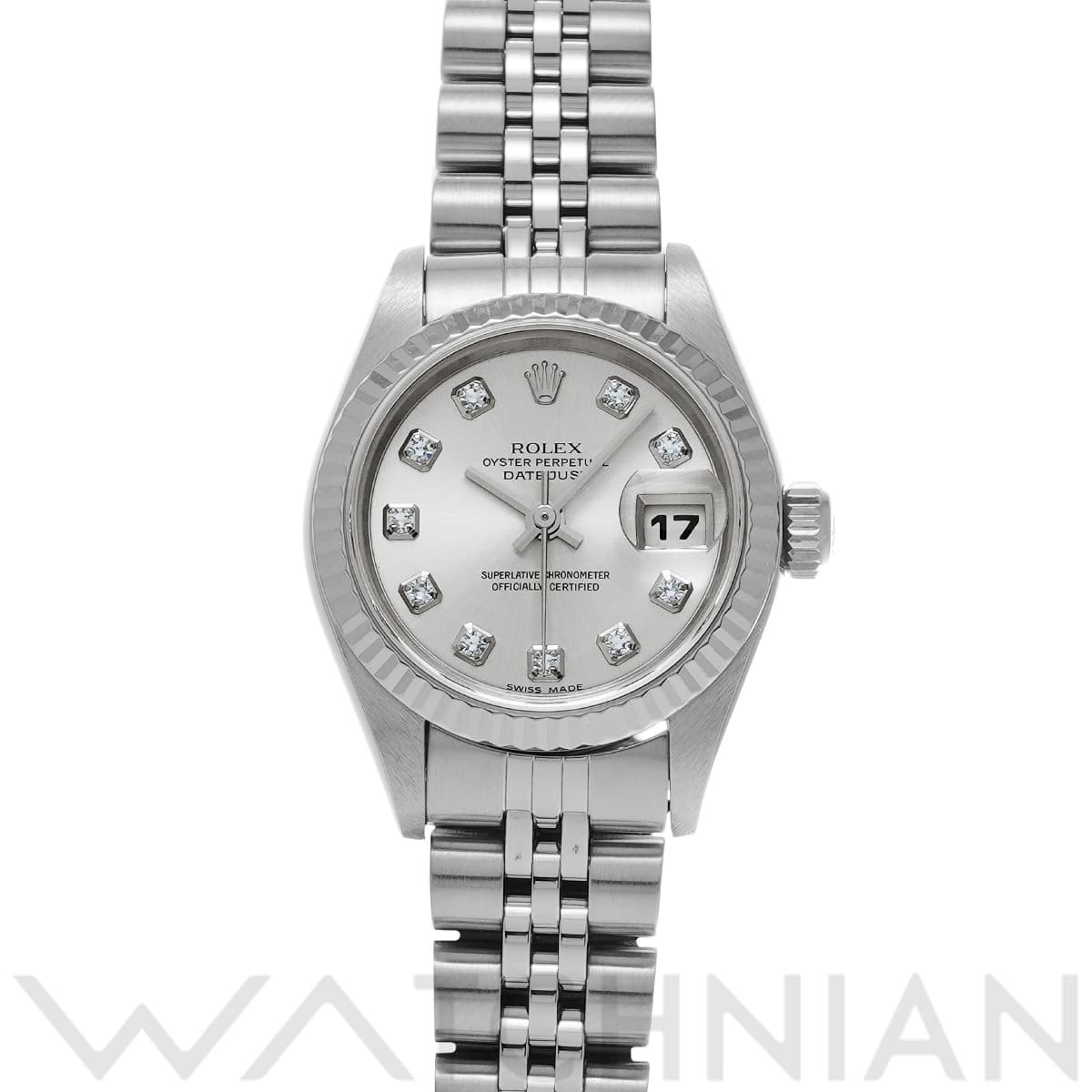 ロレックス デイトジャスト 26 79174G シルバー/ダイヤモンド レディース 時計 【中古】【wristwatch】