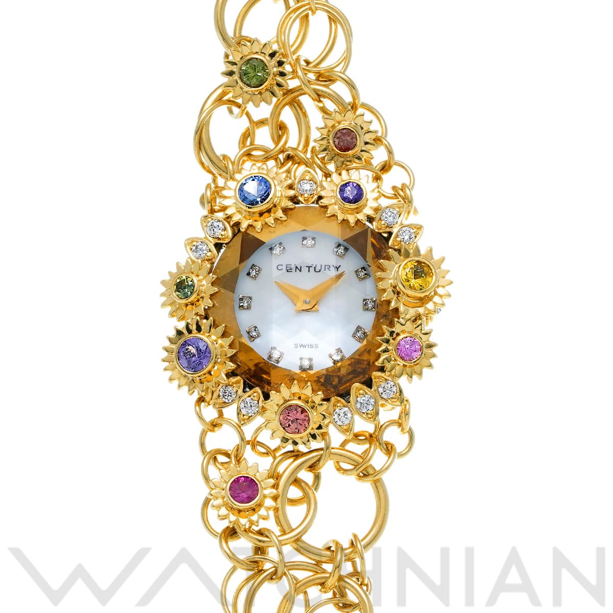 センチュリー リーラ 677.1.S.P32.33.AL.13S ホワイト/ダイヤモンド レディース 時計 【中古】【wristwatch】