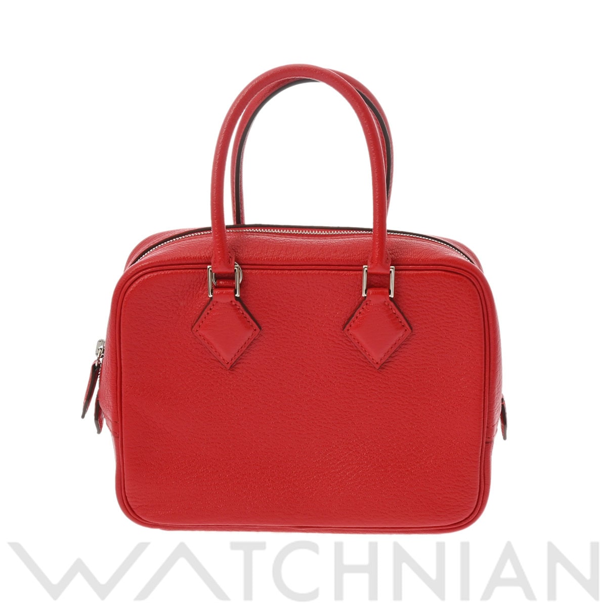 エルメス ミニプリュム ルージュクー シェーブル レディース バッグ 【中古】【bag】