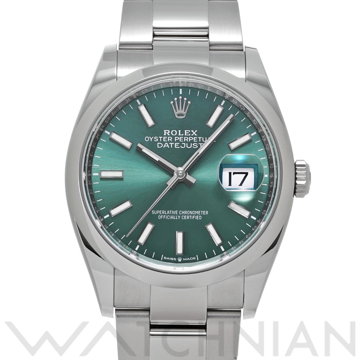 ロレックス デイトジャスト 36 126200 ミントグリーン メンズ 時計 【中古】【wristwatch】