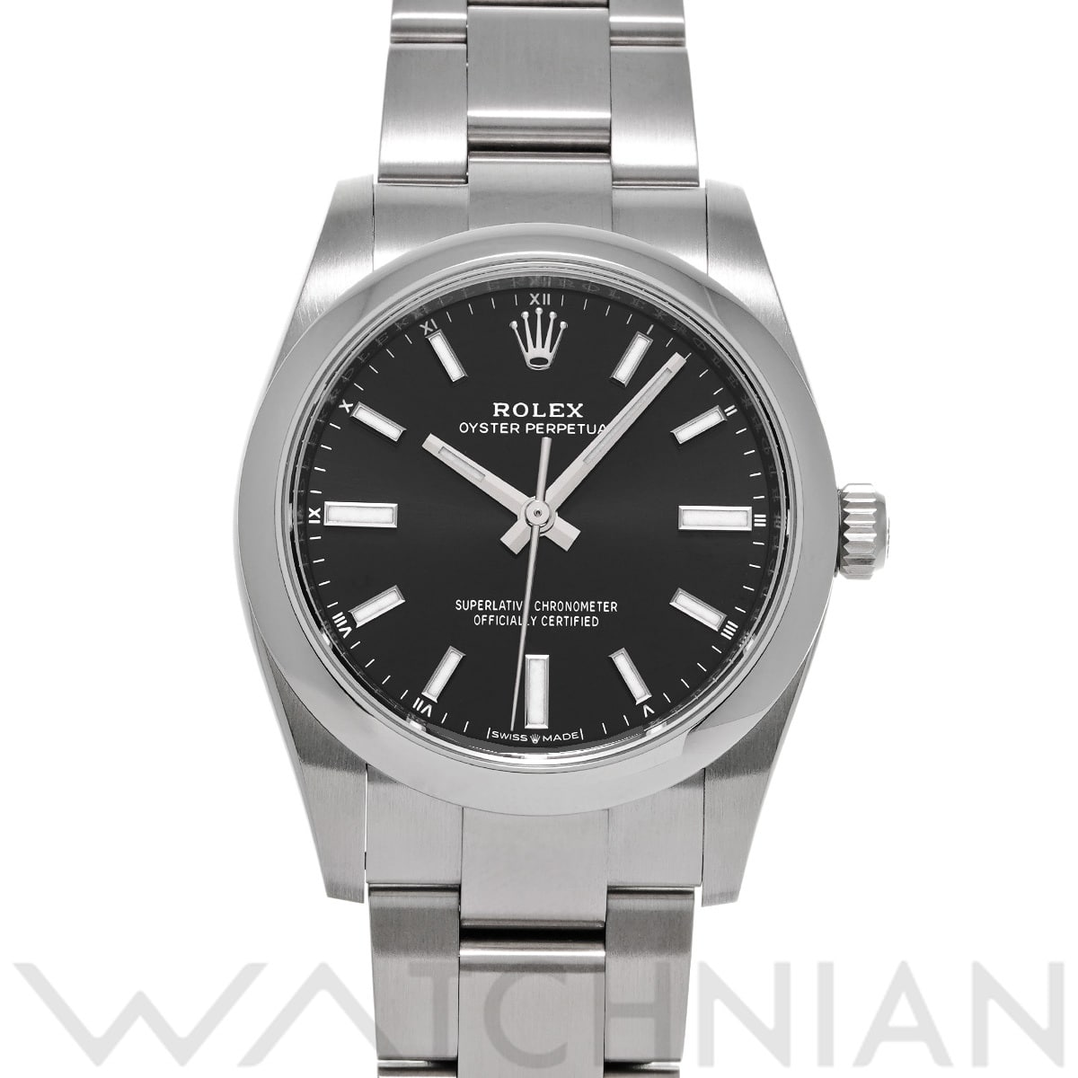 ロレックス オイスターパーペチュアル 34 124200 ブライトブラック ユニセックス 時計 【中古】【wristwatch】