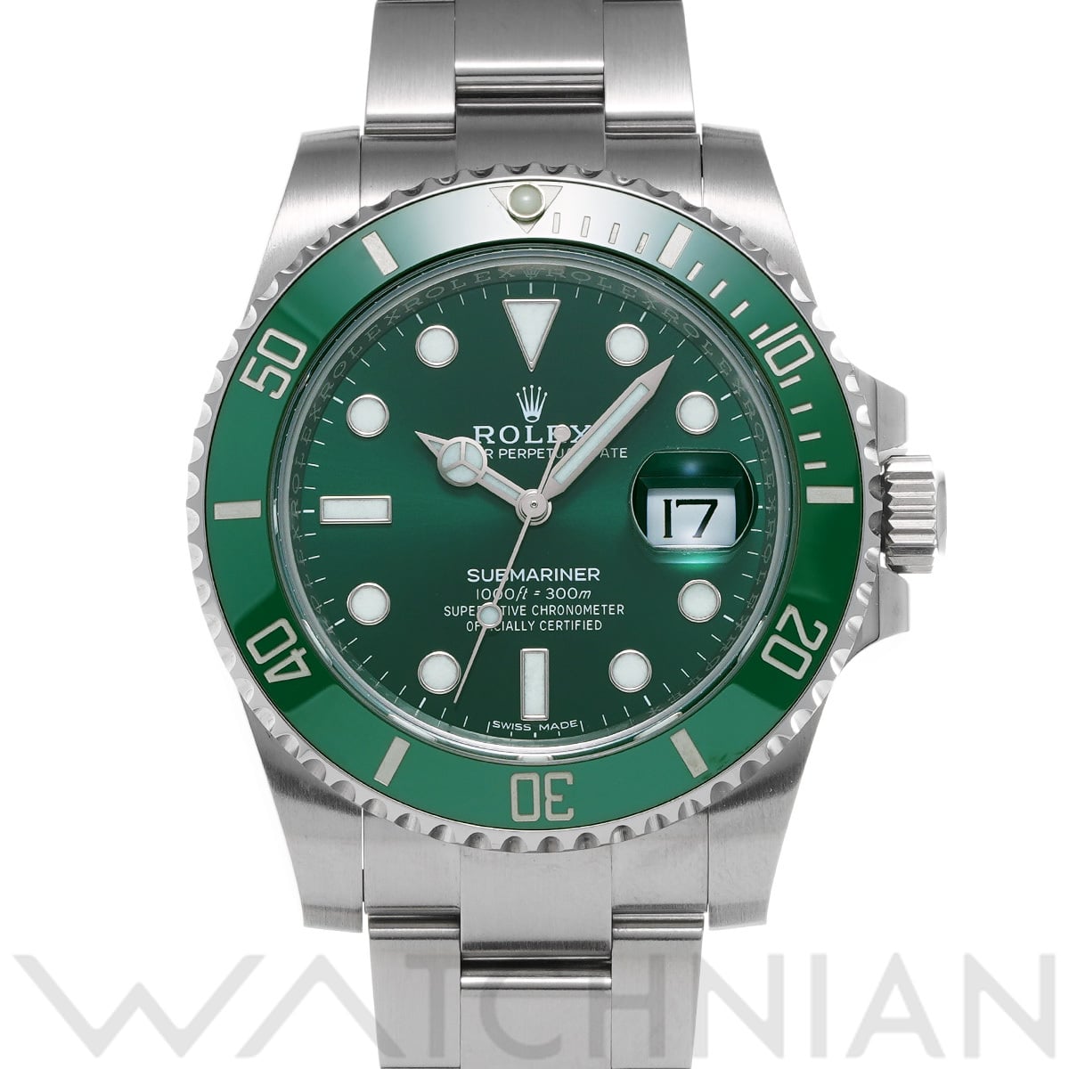 ロレックス サブマリーナ デイト 116610LV グリーン メンズ 時計 【中古】【wristwatch】