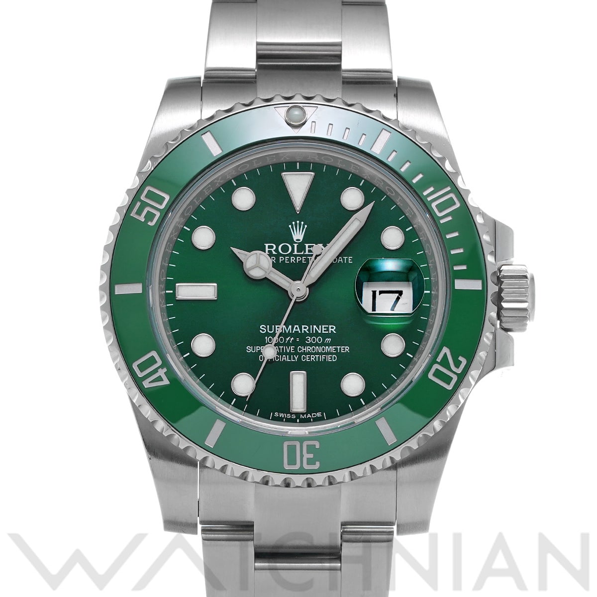 ロレックス サブマリーナ デイト 116610LV グリーン メンズ 時計 【中古】【wristwatch】
