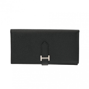 エルメス ベアン スフレ ブラック/パラジウム金具 ヴォーエプソン ユニセックス 財布 【中古】【purse】