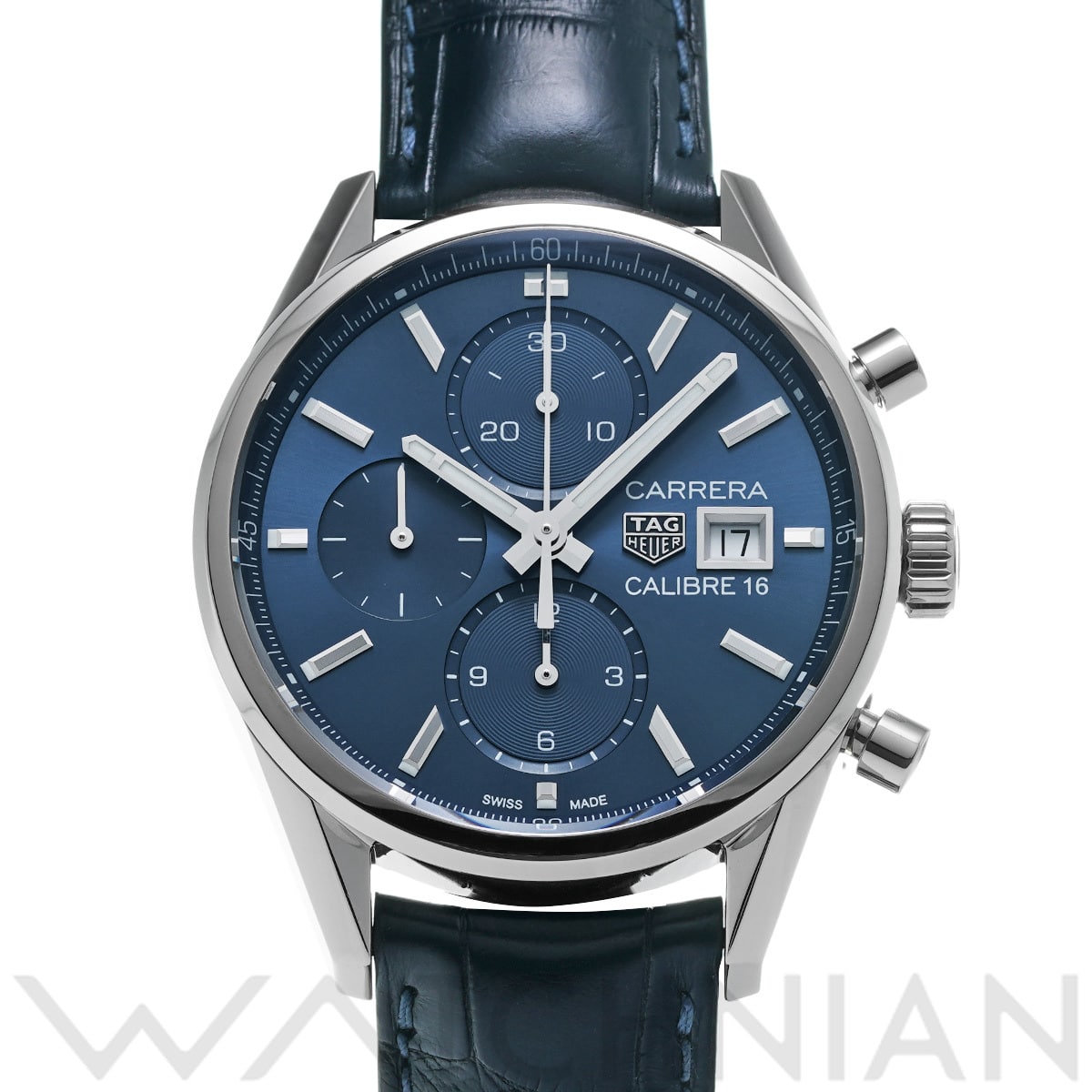 タグ ホイヤー カレラ キャリバー16 クロノグラフ CBK2112.FC6292 ブルー メンズ 時計 【中古】【wristwatch】
