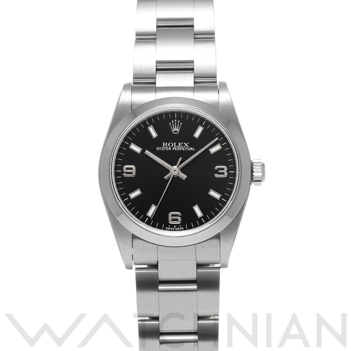 ロレックス オイスターパーペチュアル 77080 ブラック ユニセックス 時計 【中古】【wristwatch】