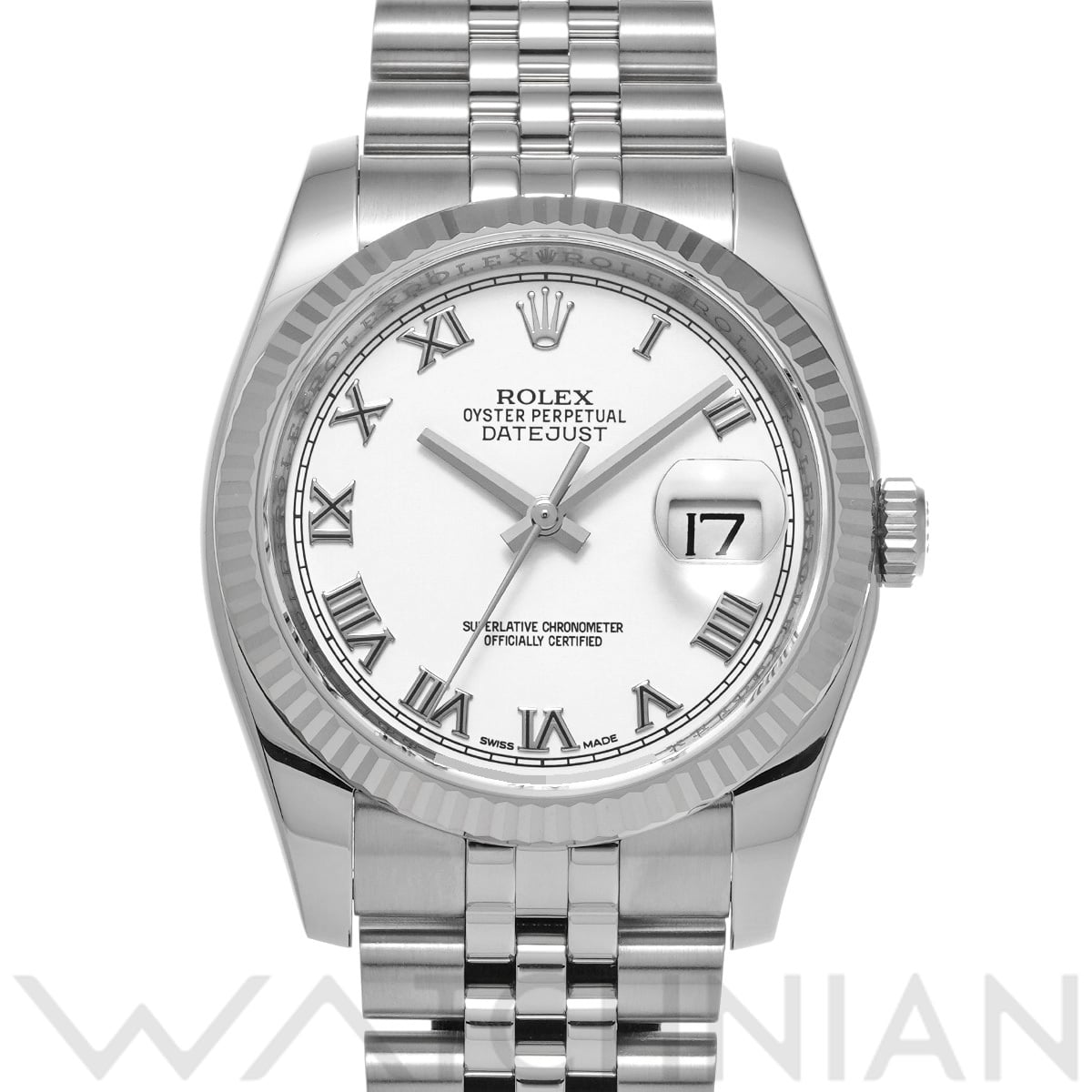 ロレックス デイトジャスト 36 116234 ホワイト メンズ 時計 【中古】【wristwatch】