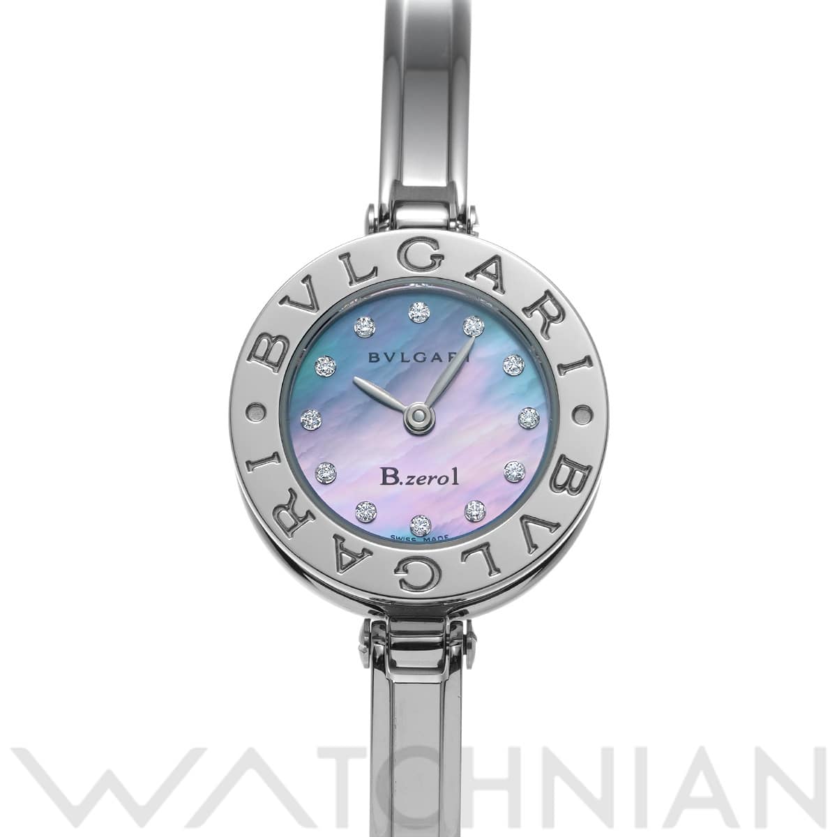 ブルガリ ビーゼロワン BZ22S ブルーシェル/ダイヤモンド レディース 時計 【中古】【wristwatch】