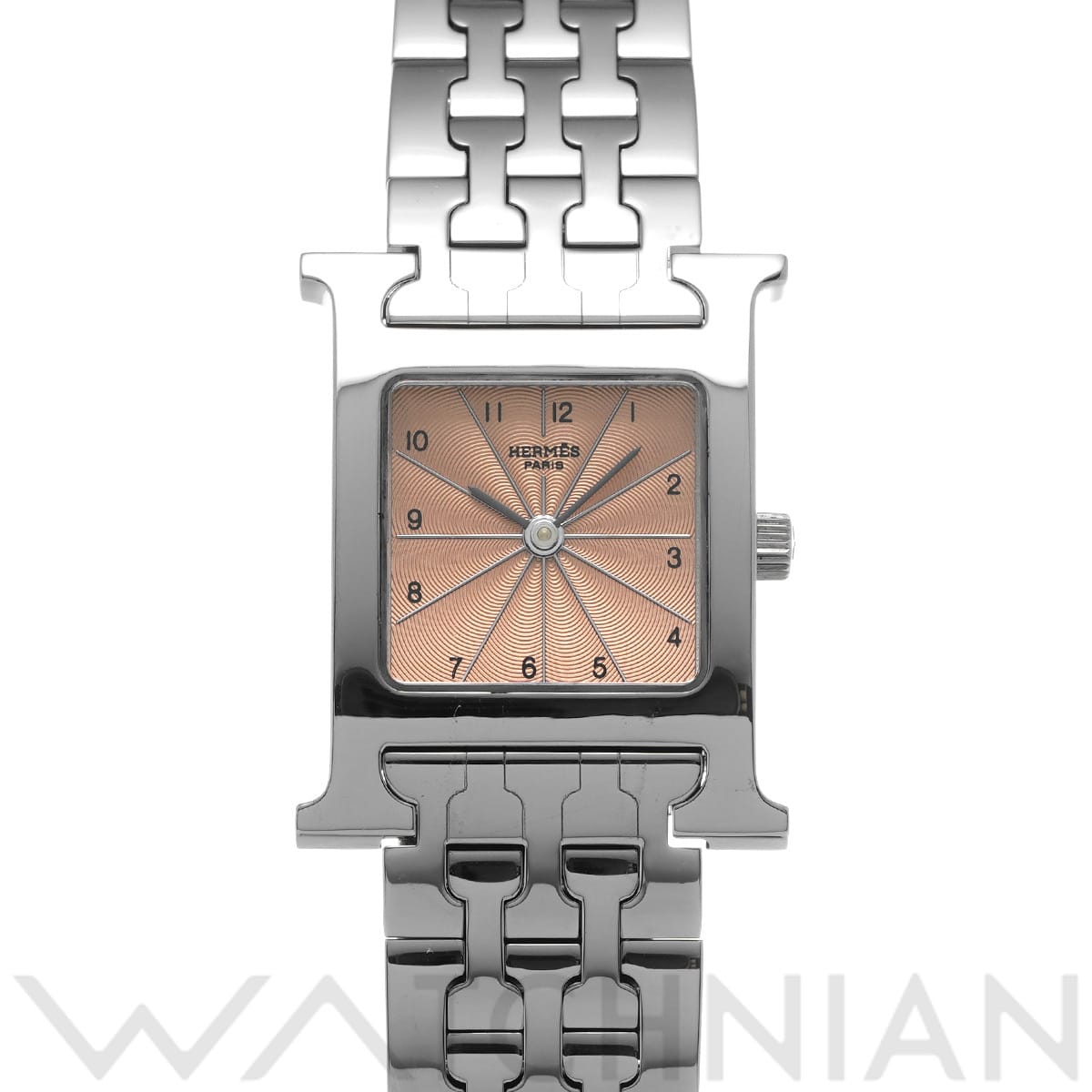 エルメス Hウォッチ HH1.210 サーモンピンク レディース 時計 【中古】【wristwatch】