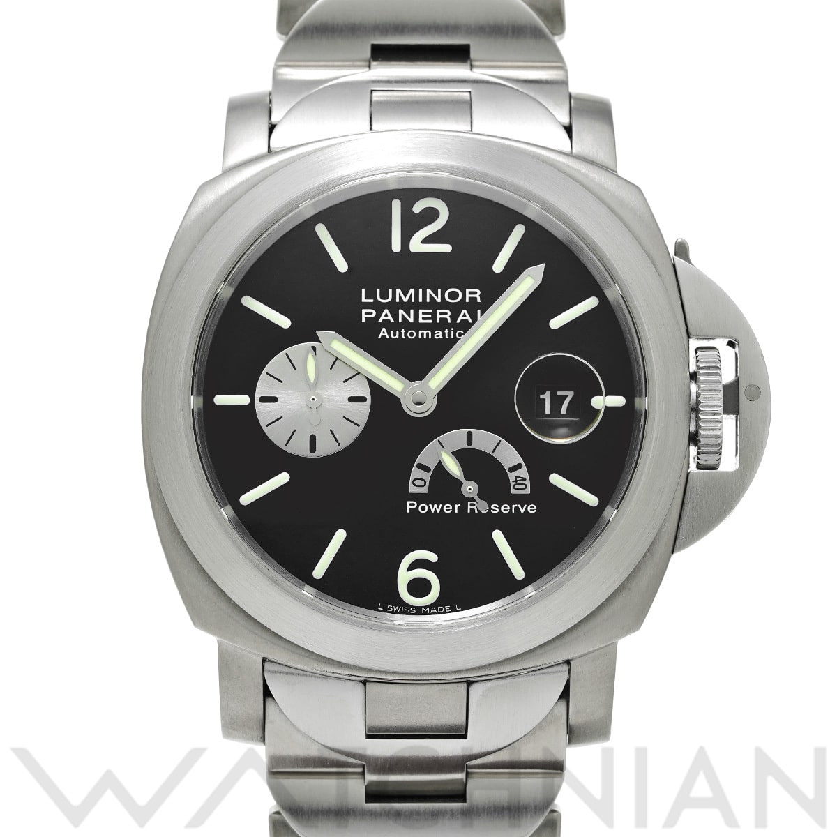 パネライ ルミノール パワーリザーブ PAM00124 ブラック メンズ 時計 【中古】【wristwatch】