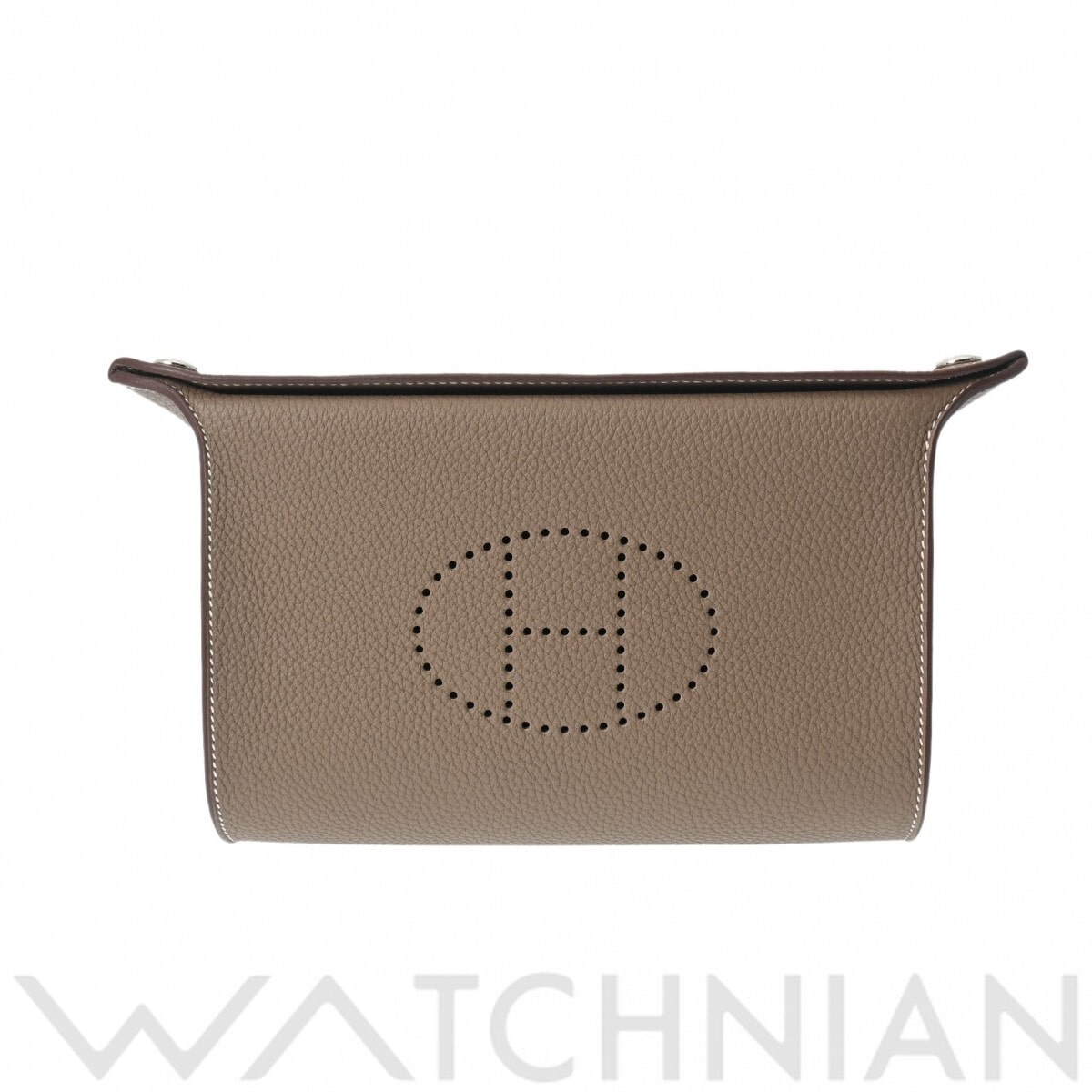 エルメス ヴィドポッシュ エトゥープ/パラジウム金具 トゴ ユニセックス バッグ 【未使用】【bag】
